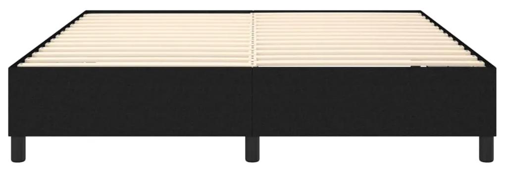 Cadru de pat box spring, negru, 180x200 cm, textil Negru, 35 cm, 180 x 200 cm