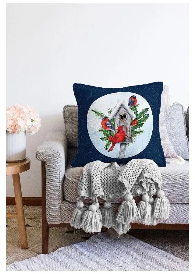 Față de pernă 43x43 cm cu model de Crăciun – Mila Home