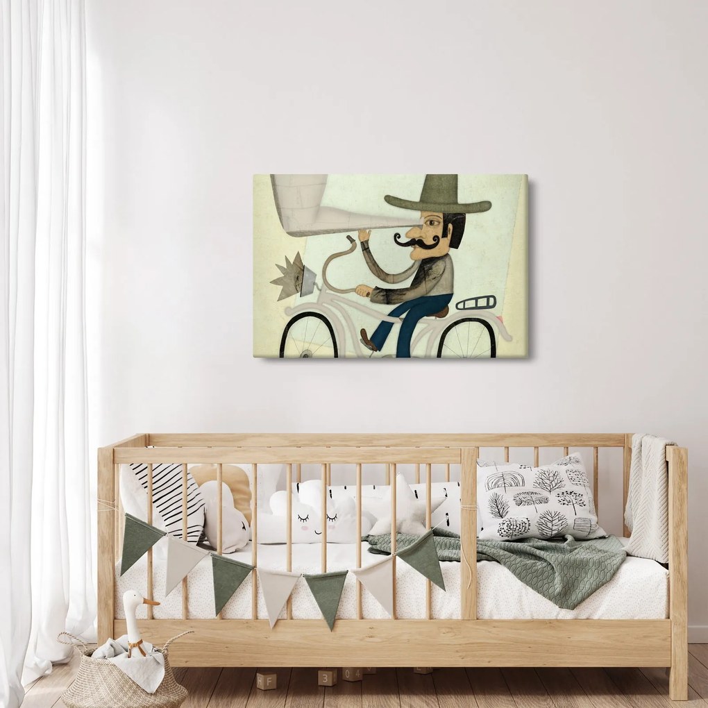 Tablou - Astronom pe bicicletă (90x60 cm)