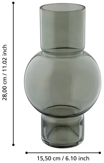 Vază din sticlă Eglo 421232 AMPITABE 28x15,5 cm verde