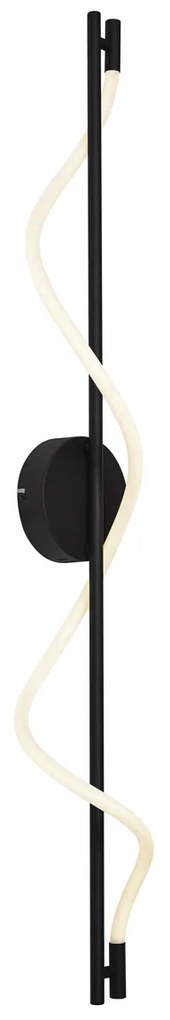 Lampă de perete modernă neagră, incl. LED, cu 3 trepte de intensitate luminoasă - Twirl