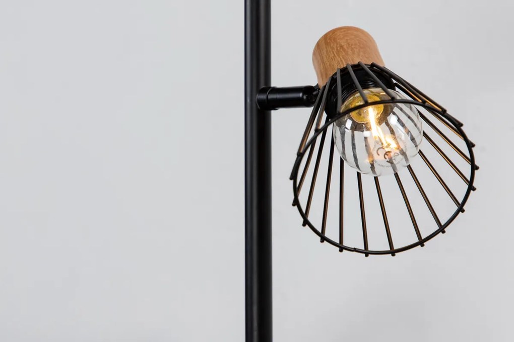 Lampa de podea neagra ATTICUS