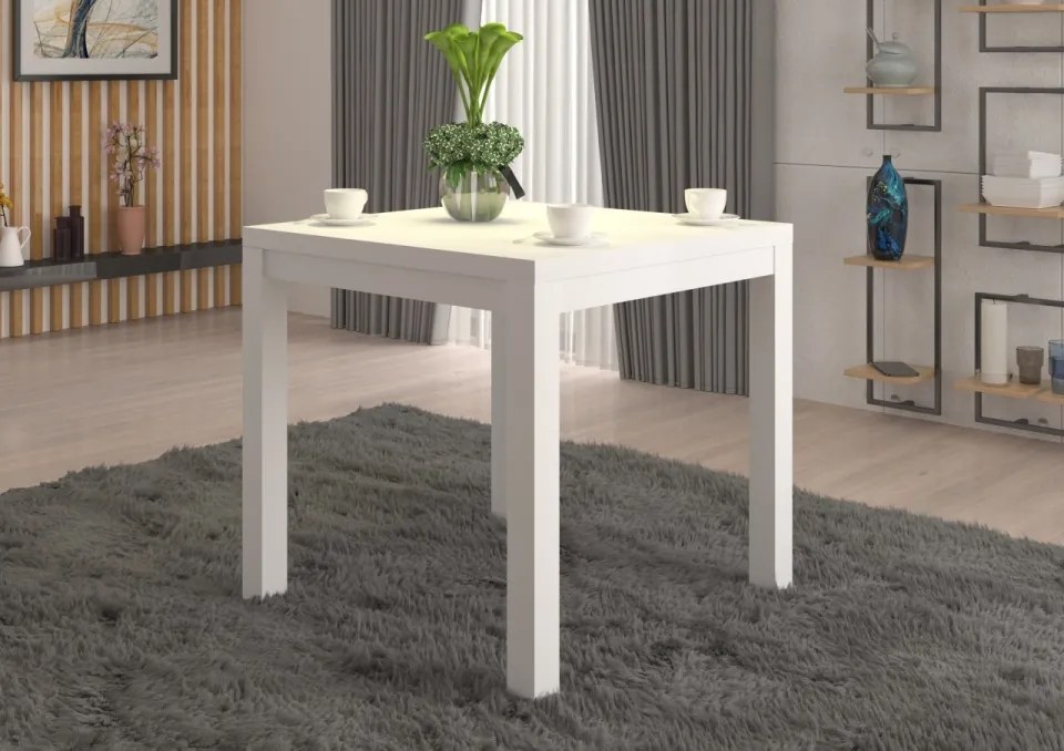 Măsuță de cafea, 80x80 cm, Olaf 1, ADRK Furniture (Culoare: Alb)