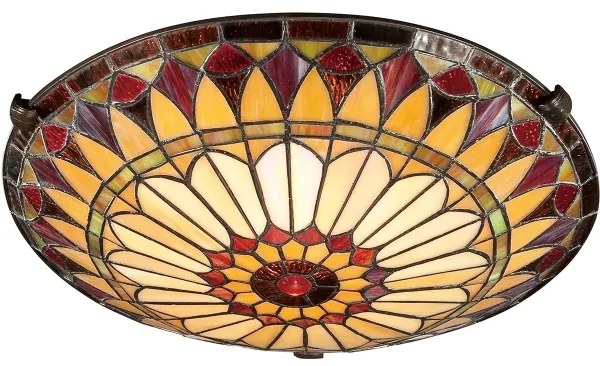 Elstead QZ-WEST-END-F - Plafonieră Tiffany WEST 2xE27/75W/230V