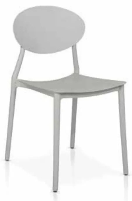 Set 4 scaune BOB -HORECA-POLIPROPILENA - BEJ TAUPE