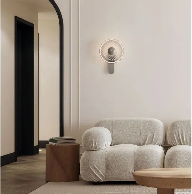 Aplica de perete moderna LED LAVINA argintiu/ fumuriu