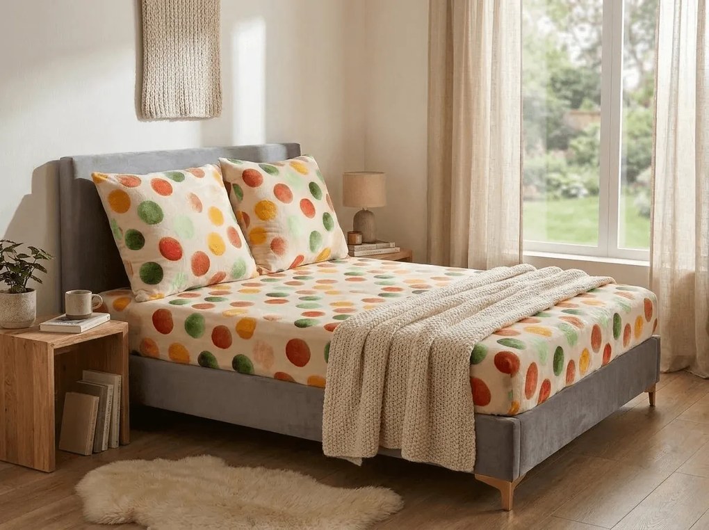 Cearsaf Cocolino microplus cu elastic DOTELLA 200x200 cm colorat