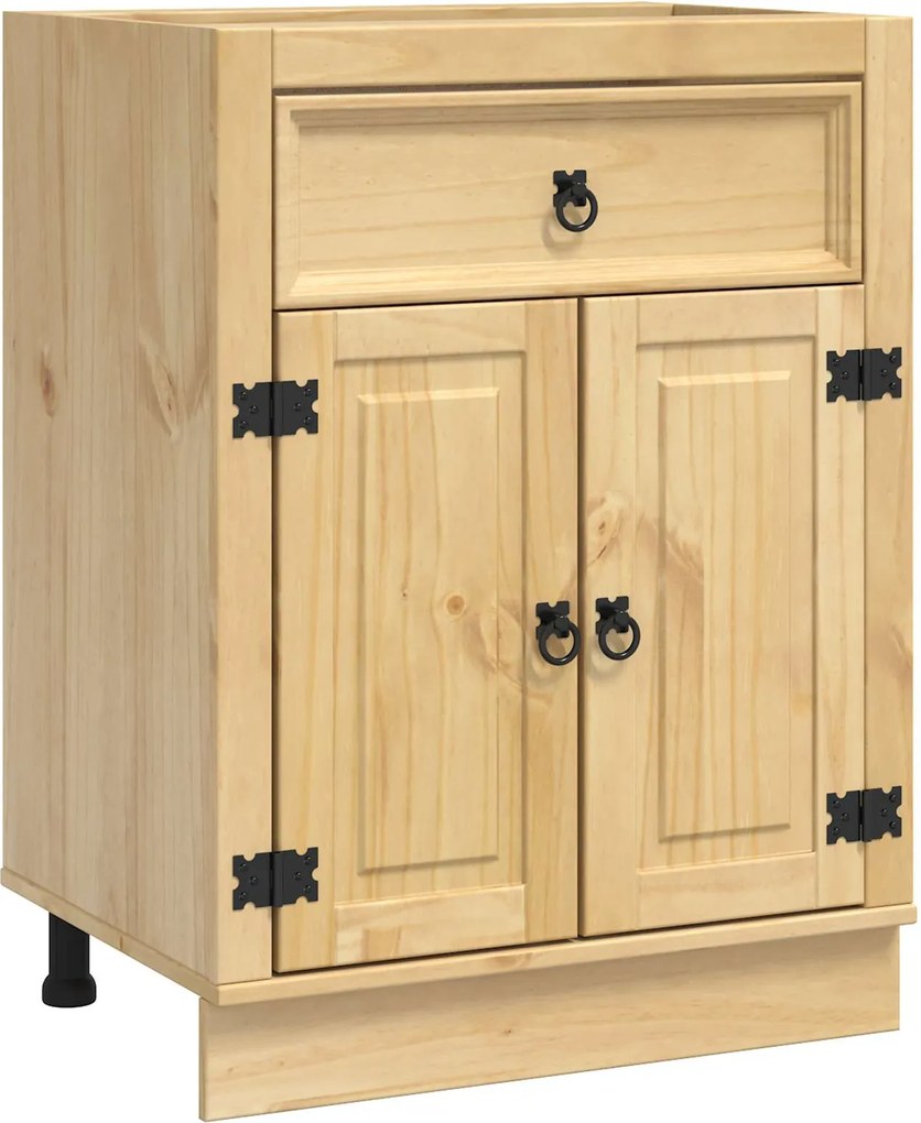 vidaXL Dulap cu ușă SKI Maro Miere 60 x 46 x 81,5 cm Lemn de pin masiv