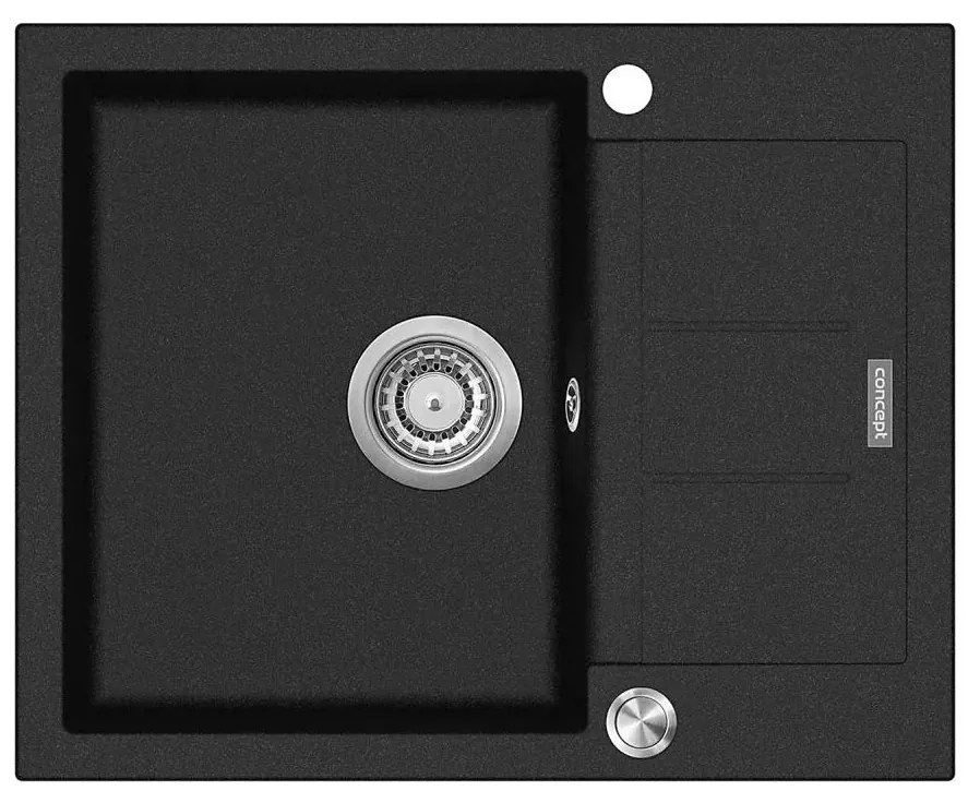Concept DG05C45BC - Chiuvetă de bucătărie CUBIS 50x62 cm din granit, negru