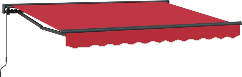 vidaXL Copertină retractabilă manuală Roșu 3,5 x 2 m