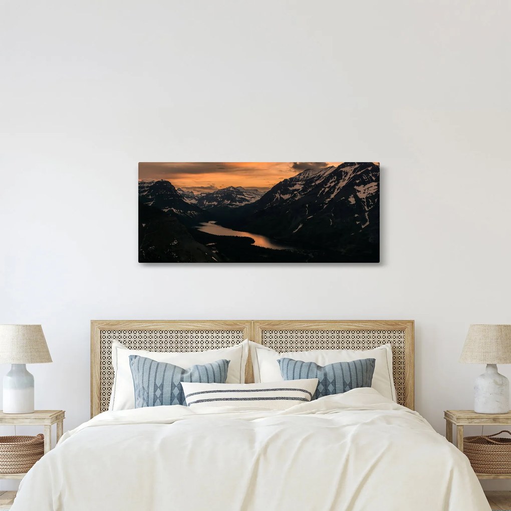 Tablou - Lac între munți (120x50 cm)