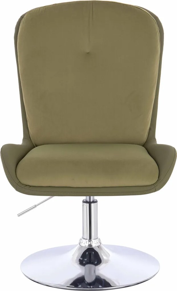 HR690N Scaun Velvet&amp;soft Piele Pu Măsline/Khaki Bază Cromata