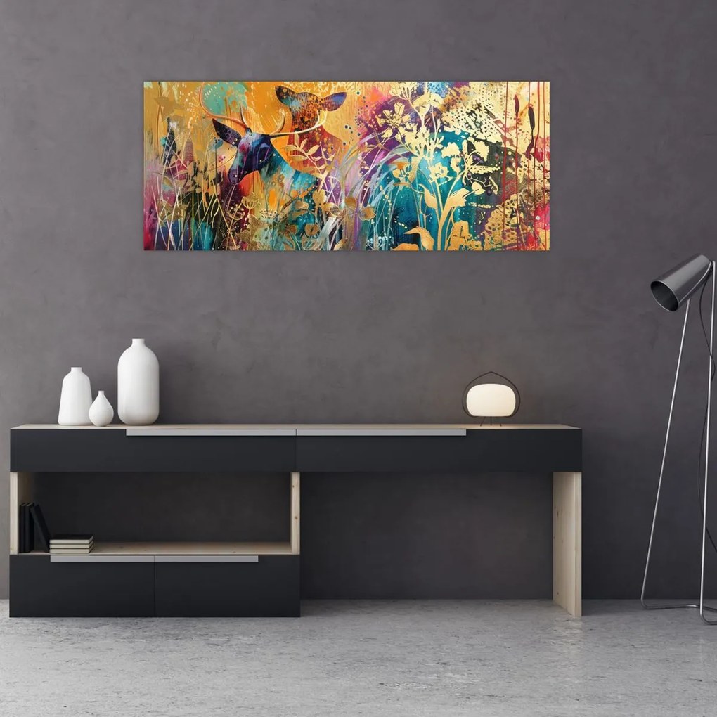 Tablou - Pictura abstractă a naturii (120x50 cm)