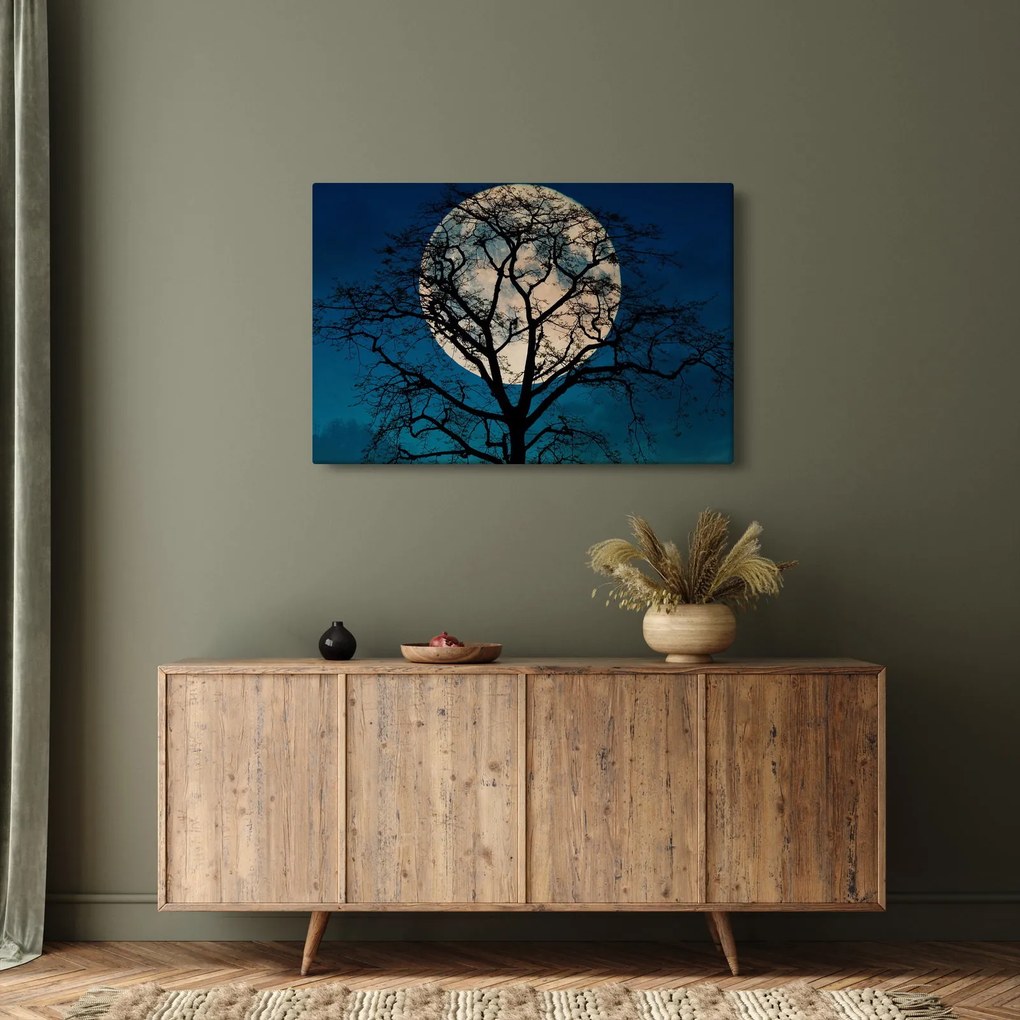Tablou copacului cu lună plină (90x60 cm)
