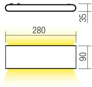 Redo 90451 - Aplica de perete exterior KLIPPE LED/24W/230V 3000K IP54, alb