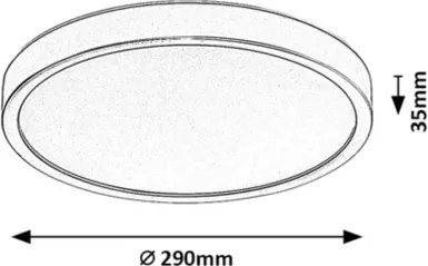 Rabalux 75081 - Plafonieră LED pentru baie MAUREC 18W/230V Ø 29 cm IP44 negru