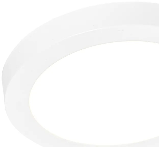 Set de 6 spoturi încastrate sau montate la suprafață albe 18 cm, inclusiv LED cu atenuare în 3 trepte până la cald - Trans