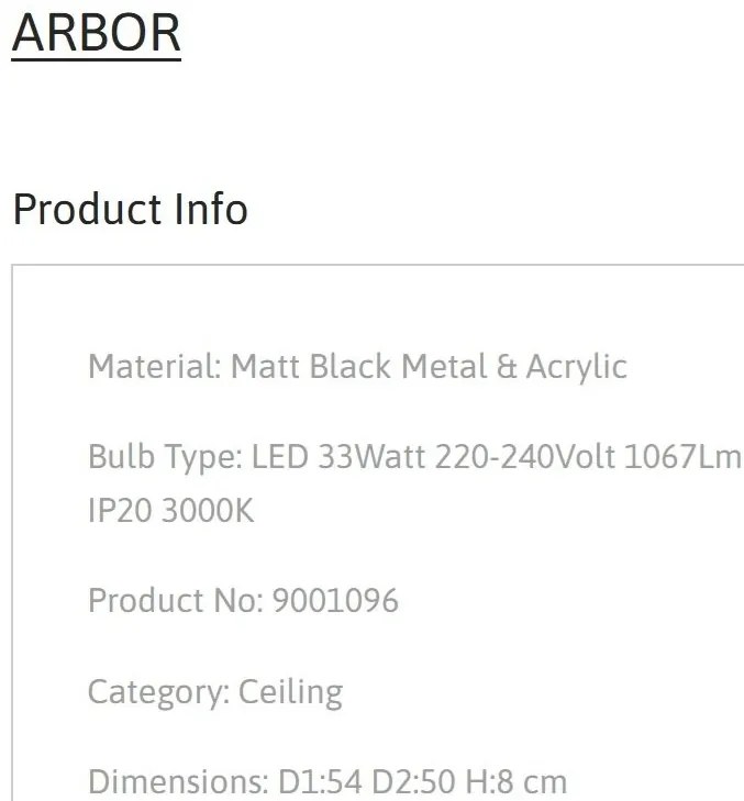 Plafoniera LED design slim ARBOR, NVL-9001096