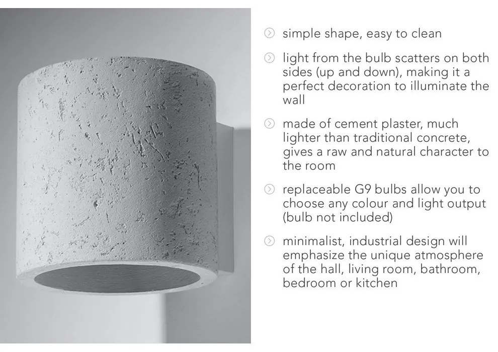 Aplică din beton Sollux Roda