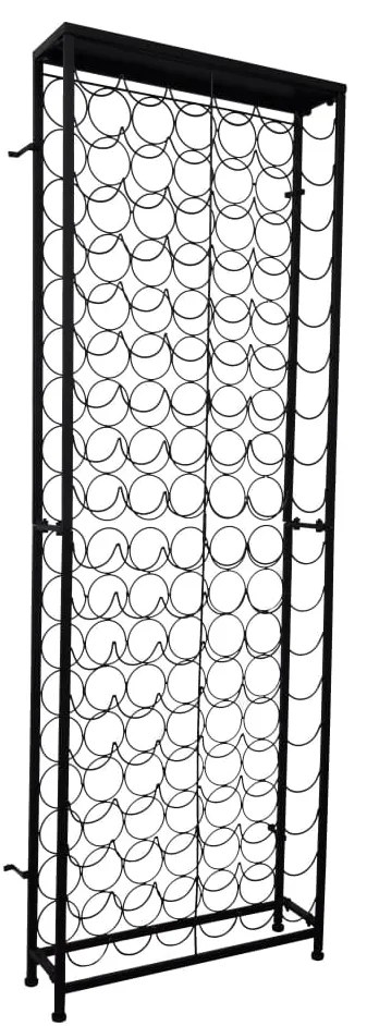 241598 vidaXL Suport sticle de vin pentru 108 sticle, metal
