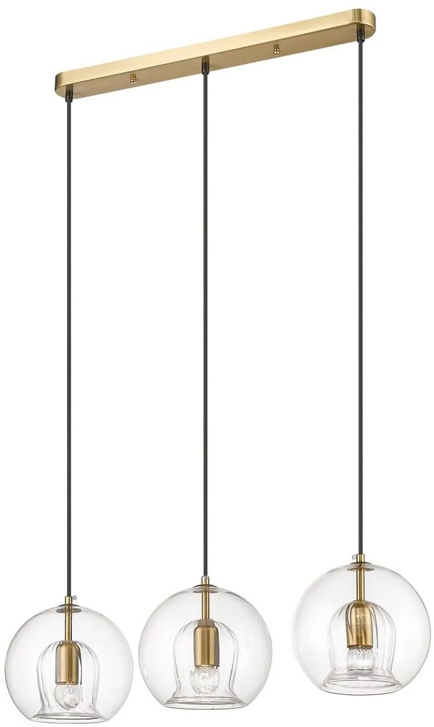 Light Prestige Arette lampă suspendată 3x40 W transparent-auriu LP-133/3L