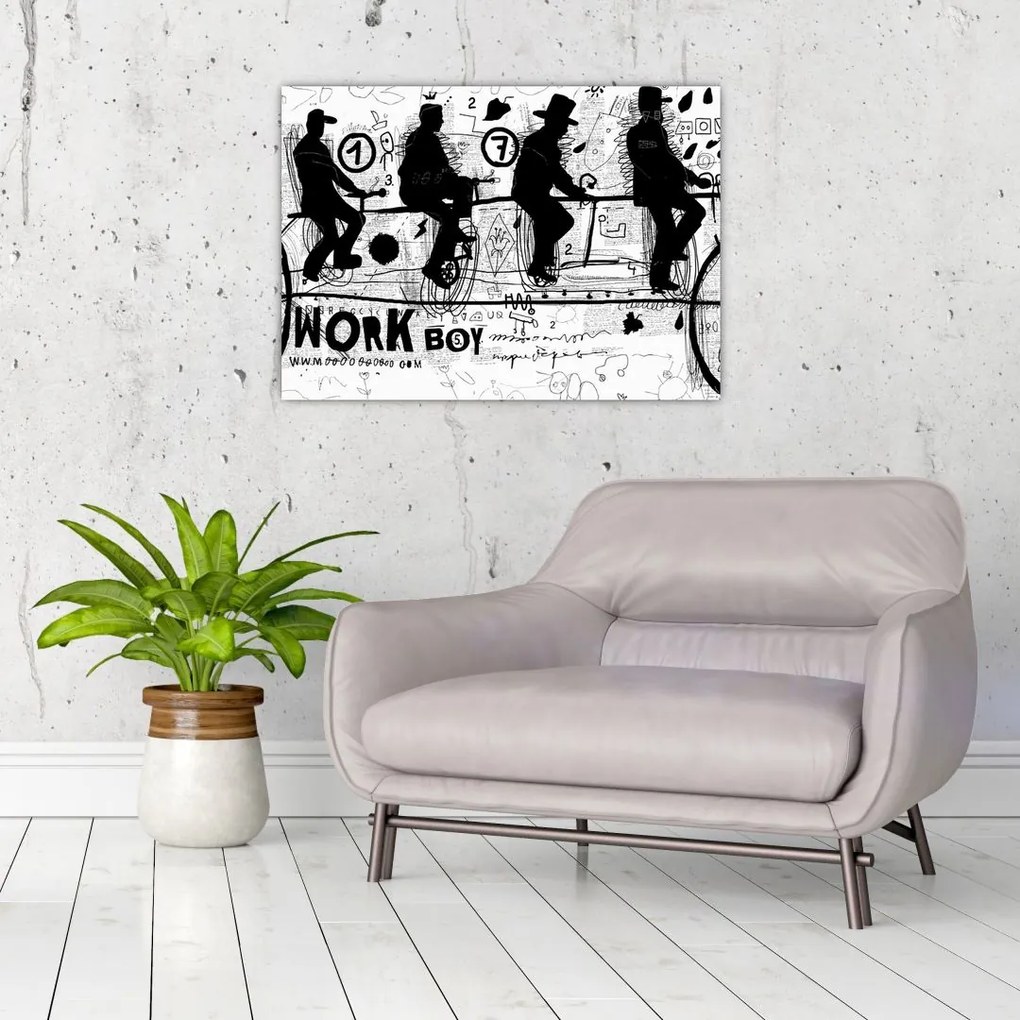 Tablou - Munca în echipă, ciclism (70x50 cm)