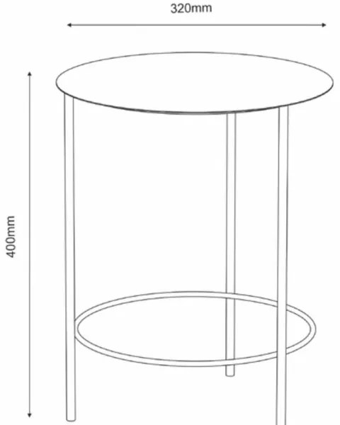 Suport de flori 40x32 cm auriu