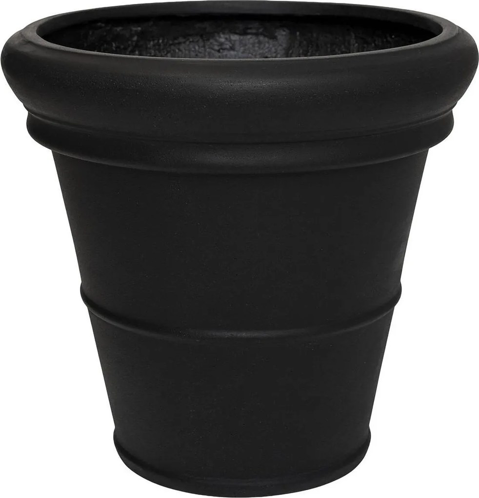 Ghiveci Bucket Low Classic, negru, dimensiuni multiple - PotteryPots mărimea: M - ø 55 cm | înălțime 48 cm