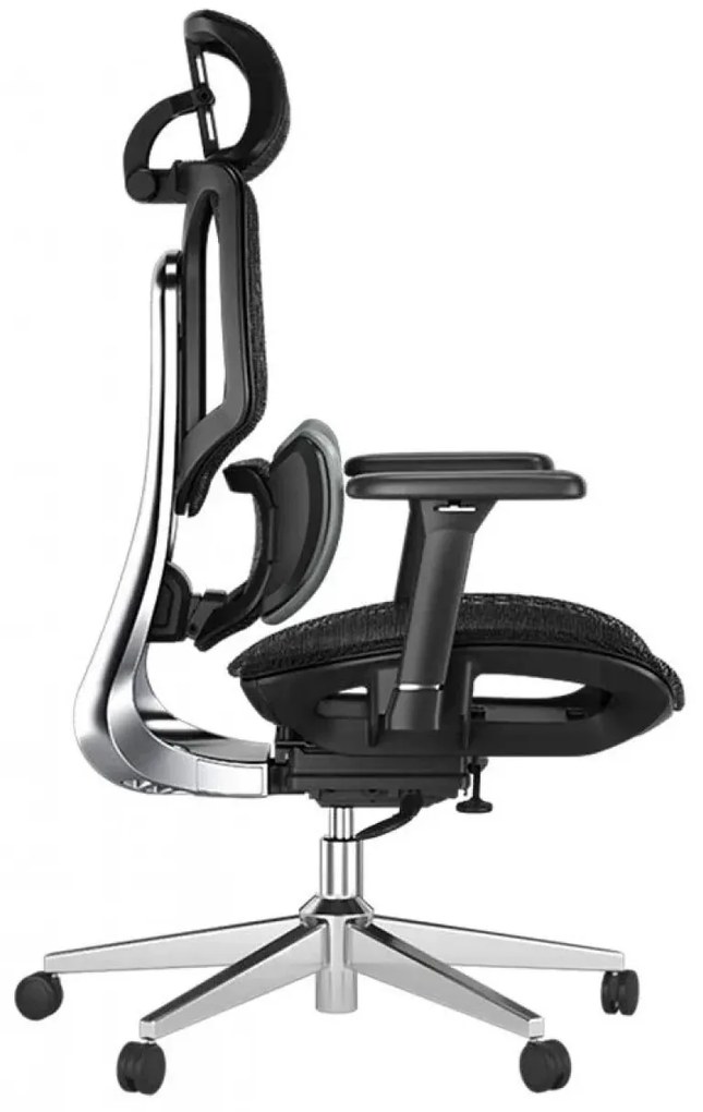 HBADA E3 AIR Scaun ergonomic, cu suport lombar dinamic pe 3 zone, tetieră reglabilă 3D, cotiere reglabile 3D, pivotant, Negru