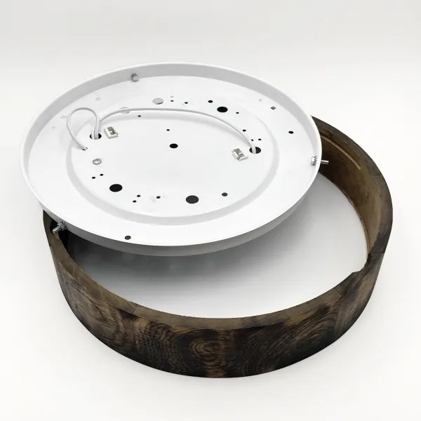 Plafonieră OAK SMOKY 2xE27/15W/230V ø 37,5 cm stejar/maro închis