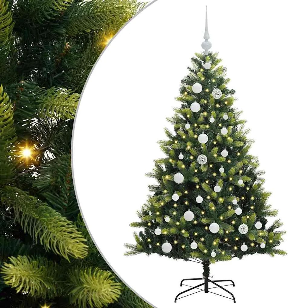 vidaXL Pom de Crăciun Artificial cu Ramuri Hinge, 150 LED-uri 120 cm