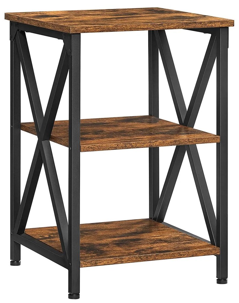 Noptiera, noptiera 40 x 40 x 60 cm maro rustic | VASAGLE