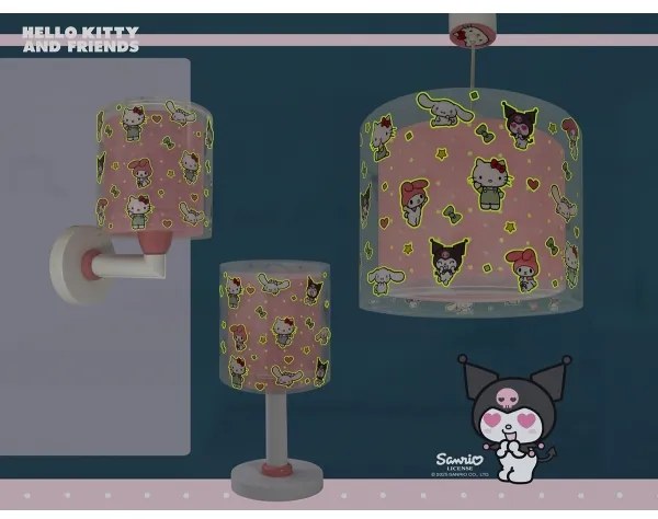 Dalber 41251 - Lampă LED pentru copii HELLO KITTY&FRIENDS 1xG4/4W/230V roz