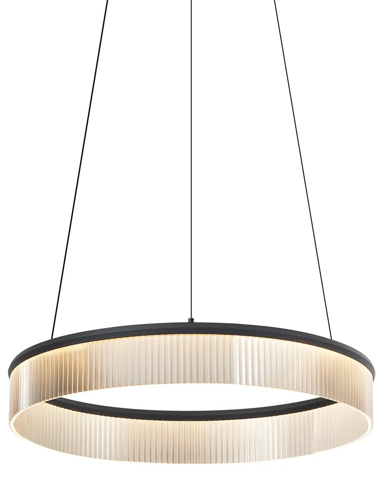 Lampa suspendată modernă neagră 59cm incl. LED cu 3 trepte de intensitate luminoasă - Anello Chandelier