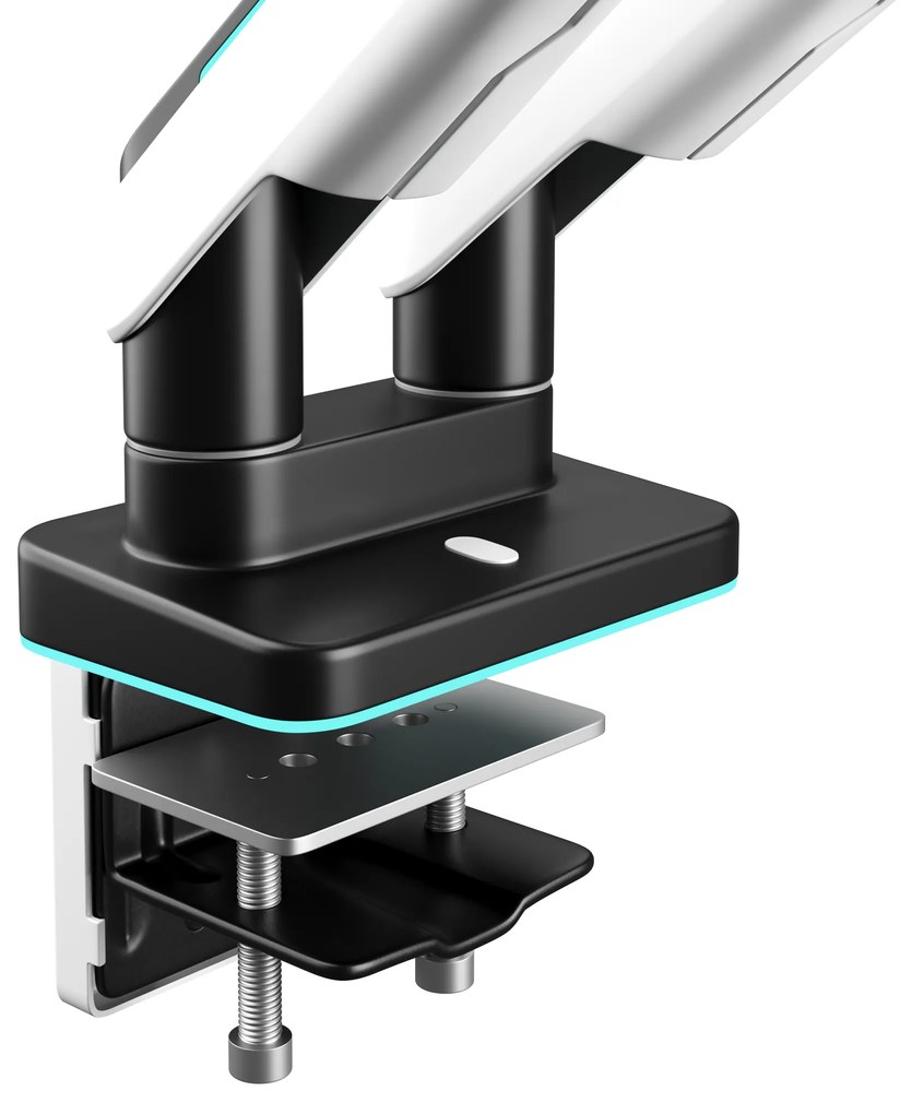 Suport dublu pentru monitoare de 49 de inchi, alb-negru X-Arm Dual RGB