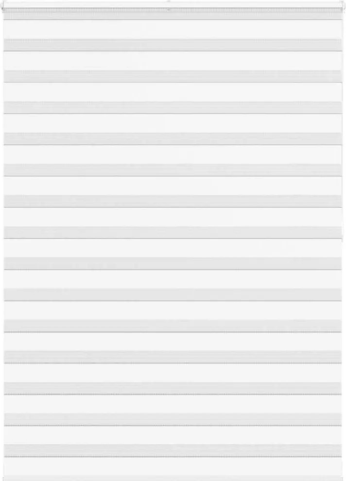 vidaXL Jaluzea tip zebra alb lățime țesătură 160,9 cm poliester
