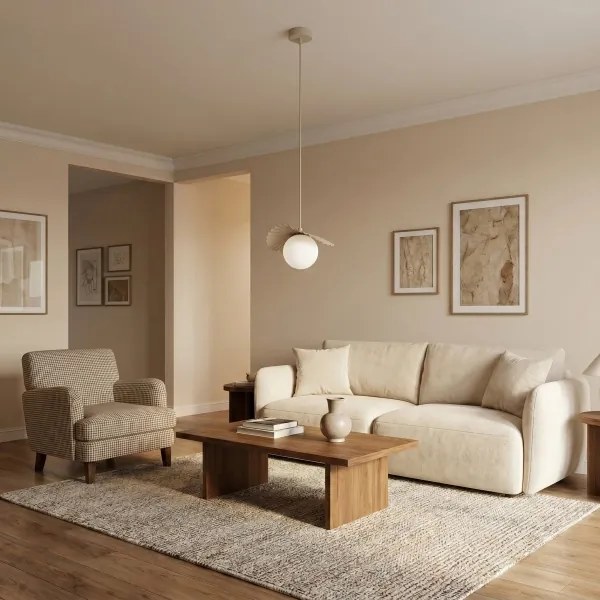 Lustru cu cablu FLORA 1xG9/8W/230V bej