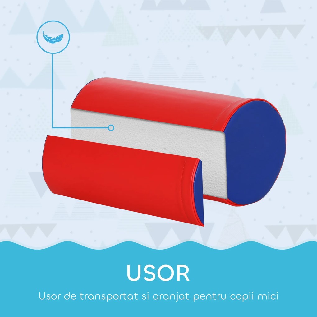 HOMCOM Set Construcții Moi pentru Copii 1-3 Ani cu 5 Blocuri, Multicolor | Aosom Romania