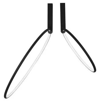 Lustra LED aplicata ajustabila GARVE neagra 70W