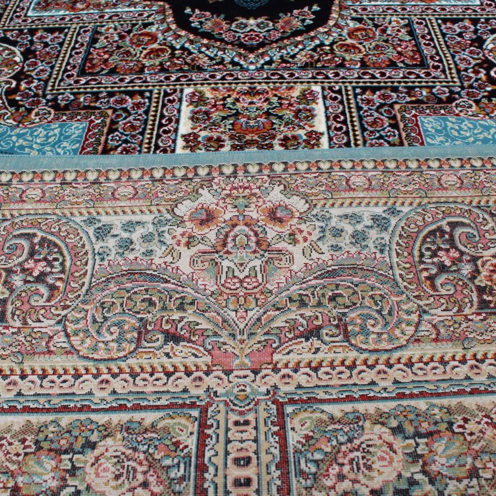 Covor Persan albastru Tabriz 160x230 covor mecanic elegant pentru living sau dormitor