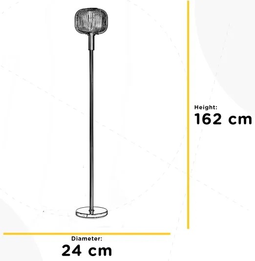 Lampadar ONLI DOROTY 1xE27/22W/230V albastru/auriu