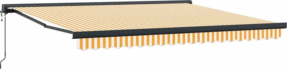 vidaXL Copertină Galben și alb 400 x 300 x 165 cm