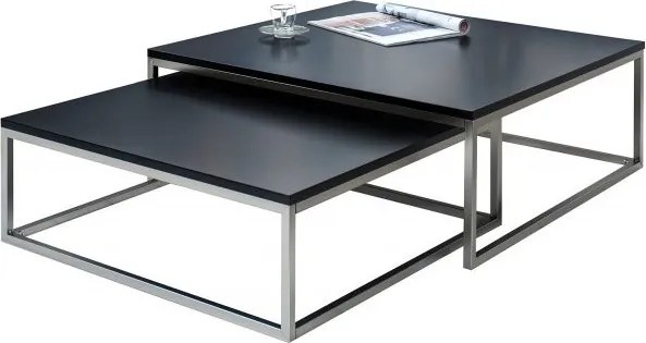 Set de 2 masute negre design modern, New Elements