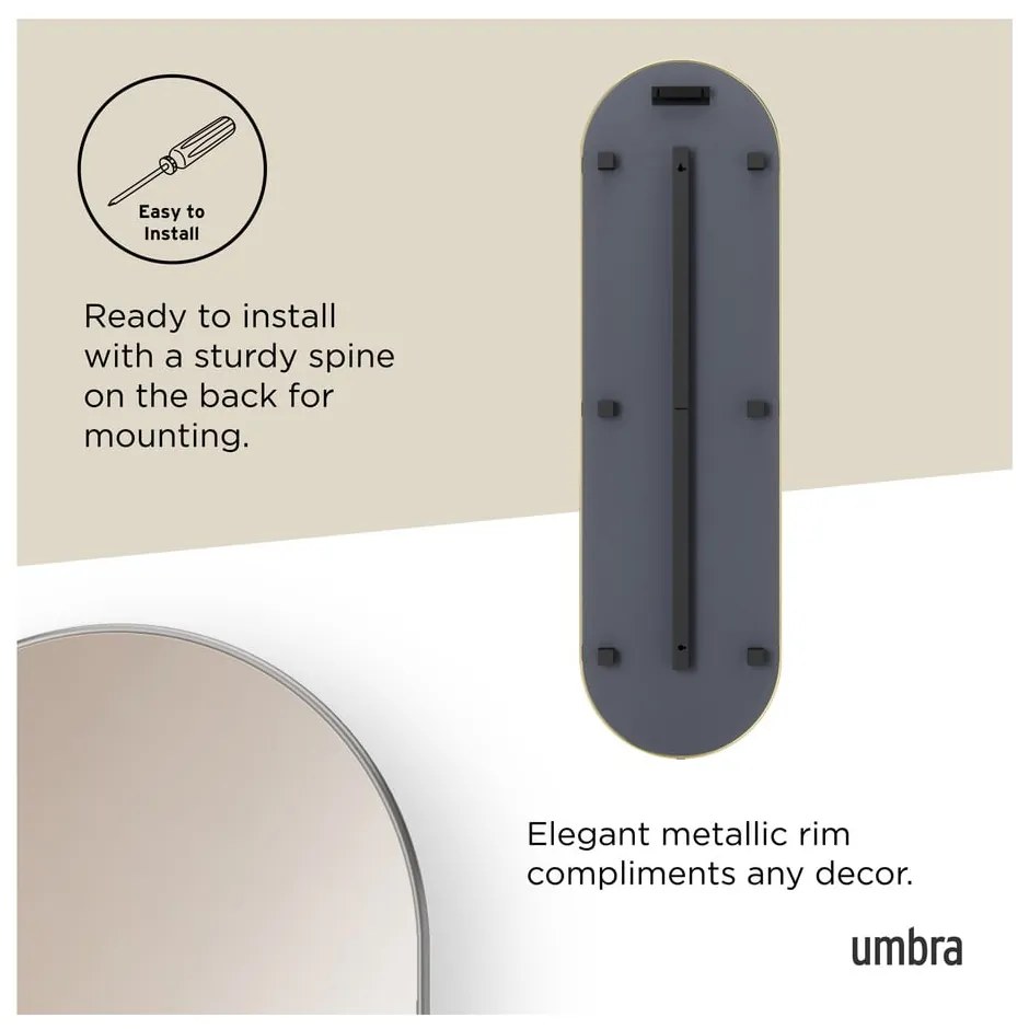 Oglindă de perete/de podea 46x157 cm Hubba – Umbra