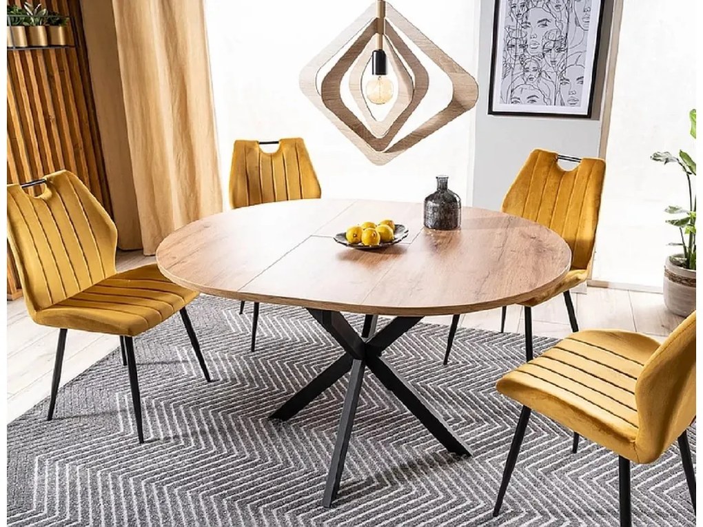 Masa extensibila de dining GASTON 100(135)X100 cm, decor stejar artisan