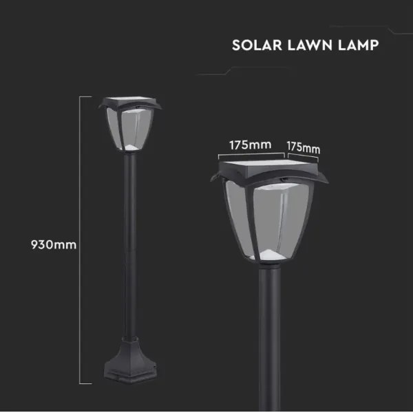 Lampă solară LED 2W 230V 93 cm 3000/6000K IP65 2200 mAh