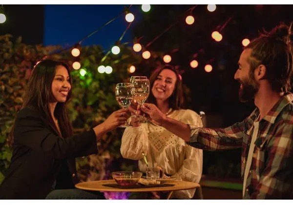 Lanț LED RGB decorativ de exterior 20xG45 10m IP44 Wi-Fi Twinkly TWF020STP-BEU