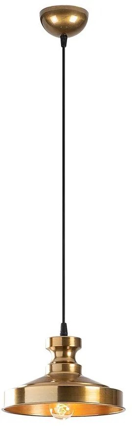 Lustră aurie cu abajur din metal ø 22 cm Berceste – Opviq lights