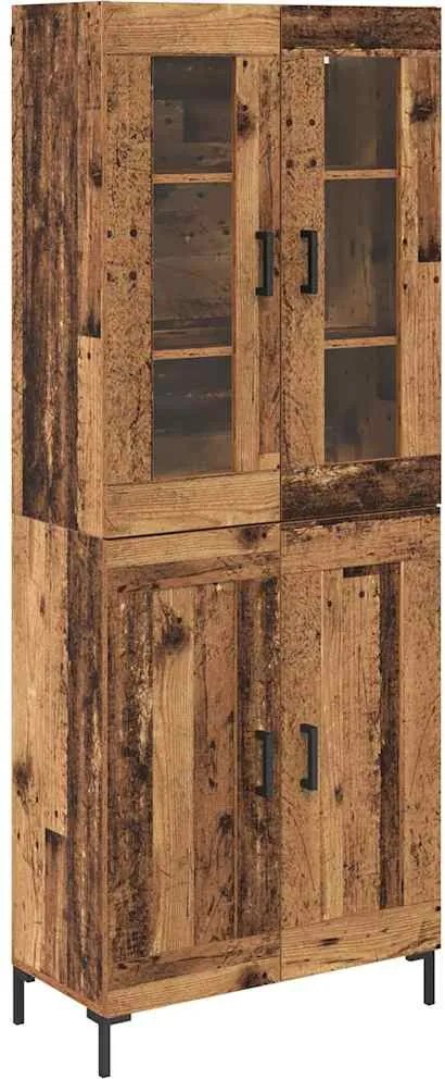 vidaXL Bufet 2 pcs Lemn vechi Lemn compozit