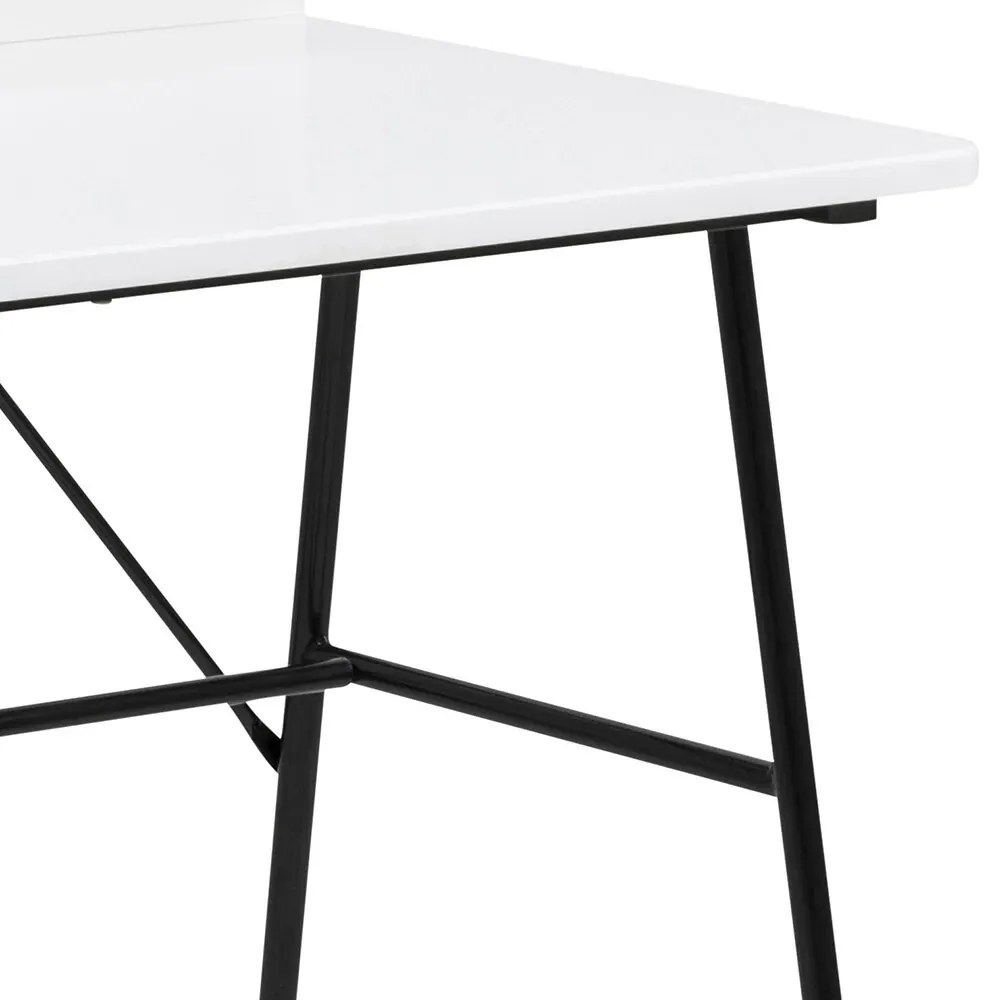 Birou cu raft si sertar DURANGO 100x55 cm, alb